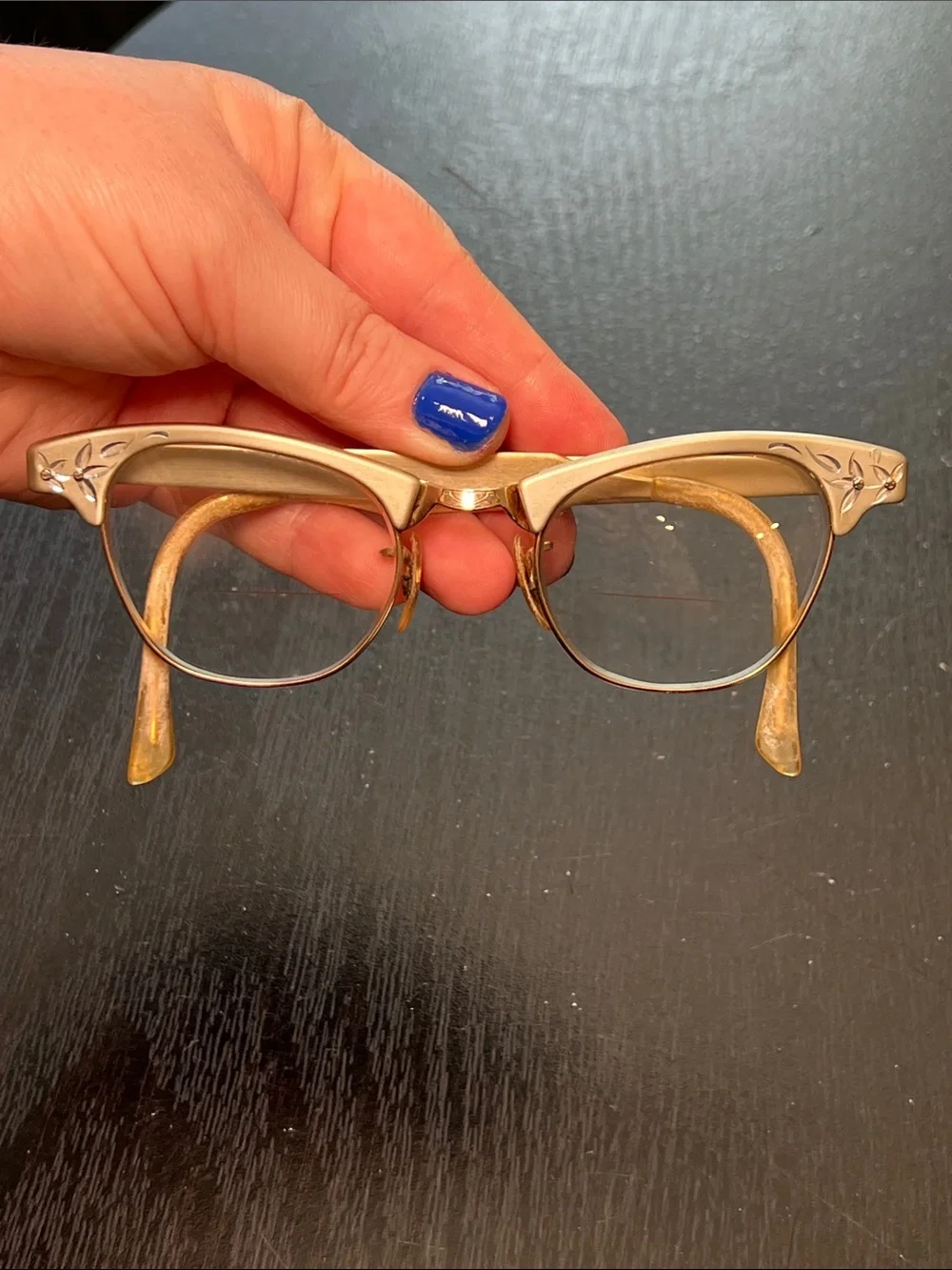 Vintage Artcraft Gold Filled and Aluminum Cat Eye Glasses